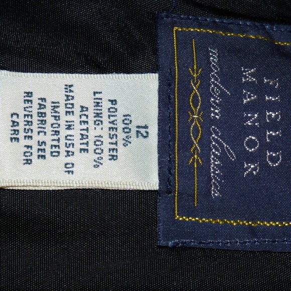 Field Manor Black Ladies Skirt Suit US 12 - Picture 6 of 16